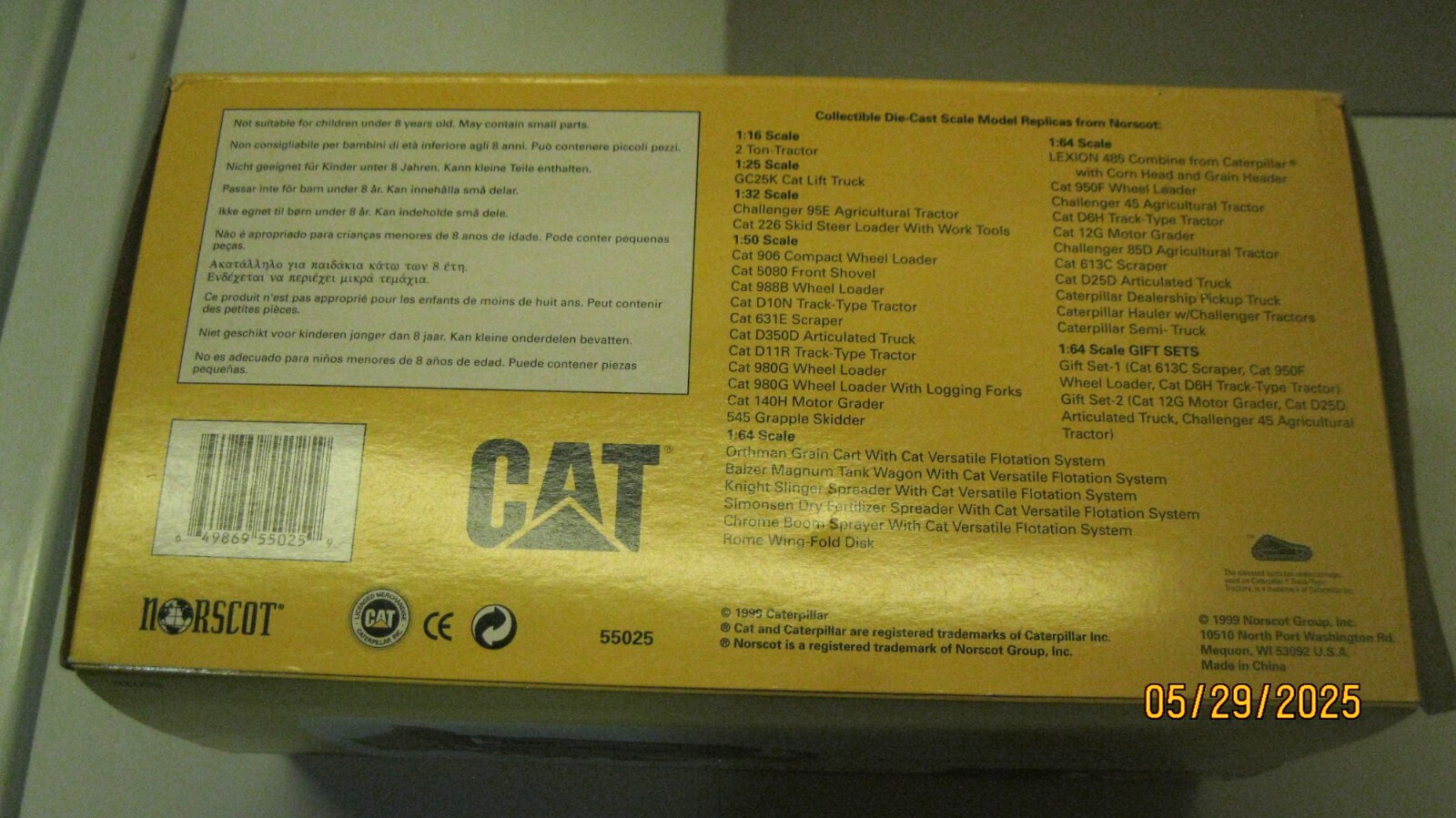 NORSCOT 1999 CAT D11R TRACK-TYPE TRACTOR 55025 1:50 DIECAST MODEL OPENED BOX