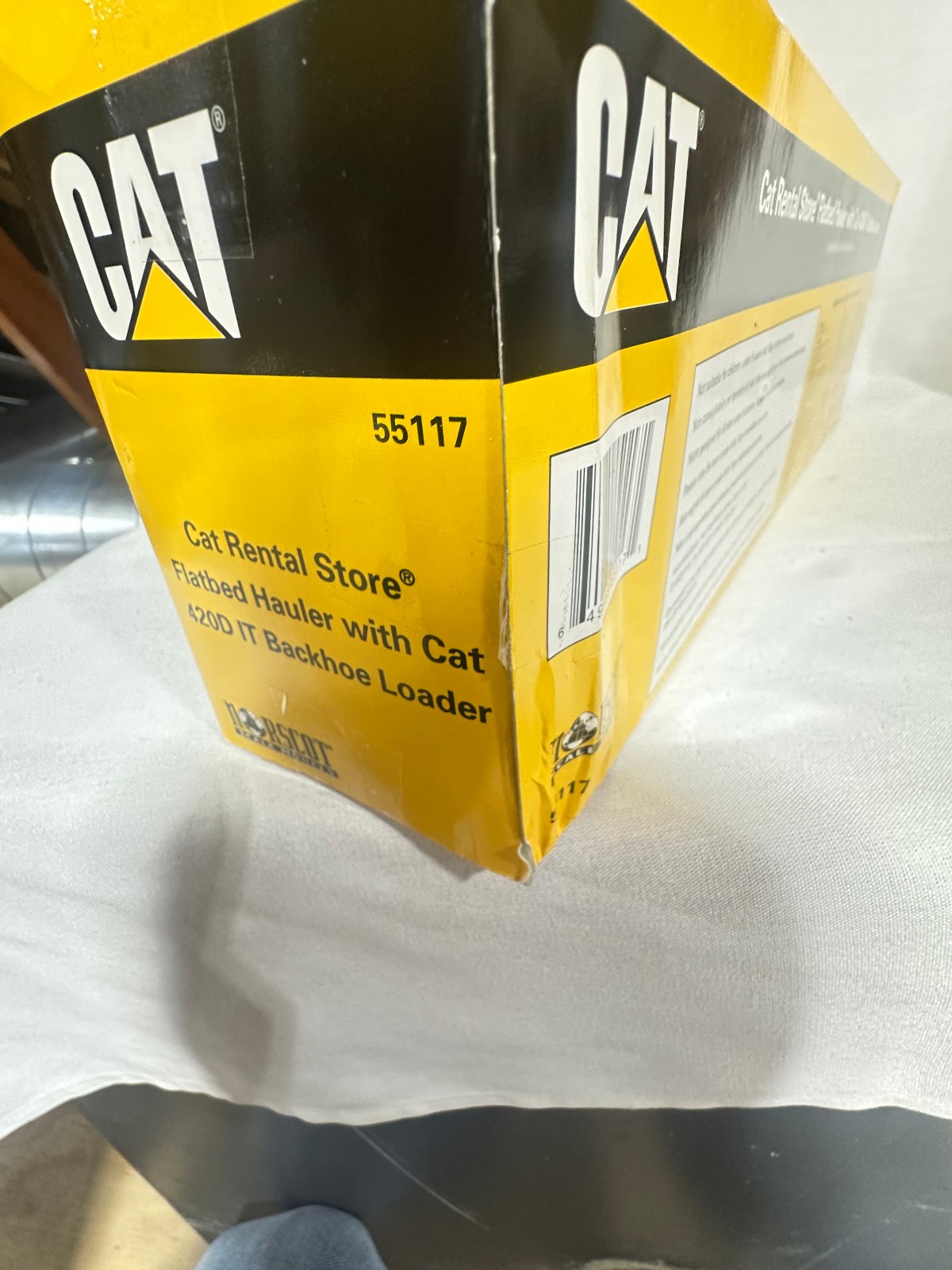 Caterpillar Rental Store Semi With 420D IT Backhoe Set By Norscot 1/50th Scale