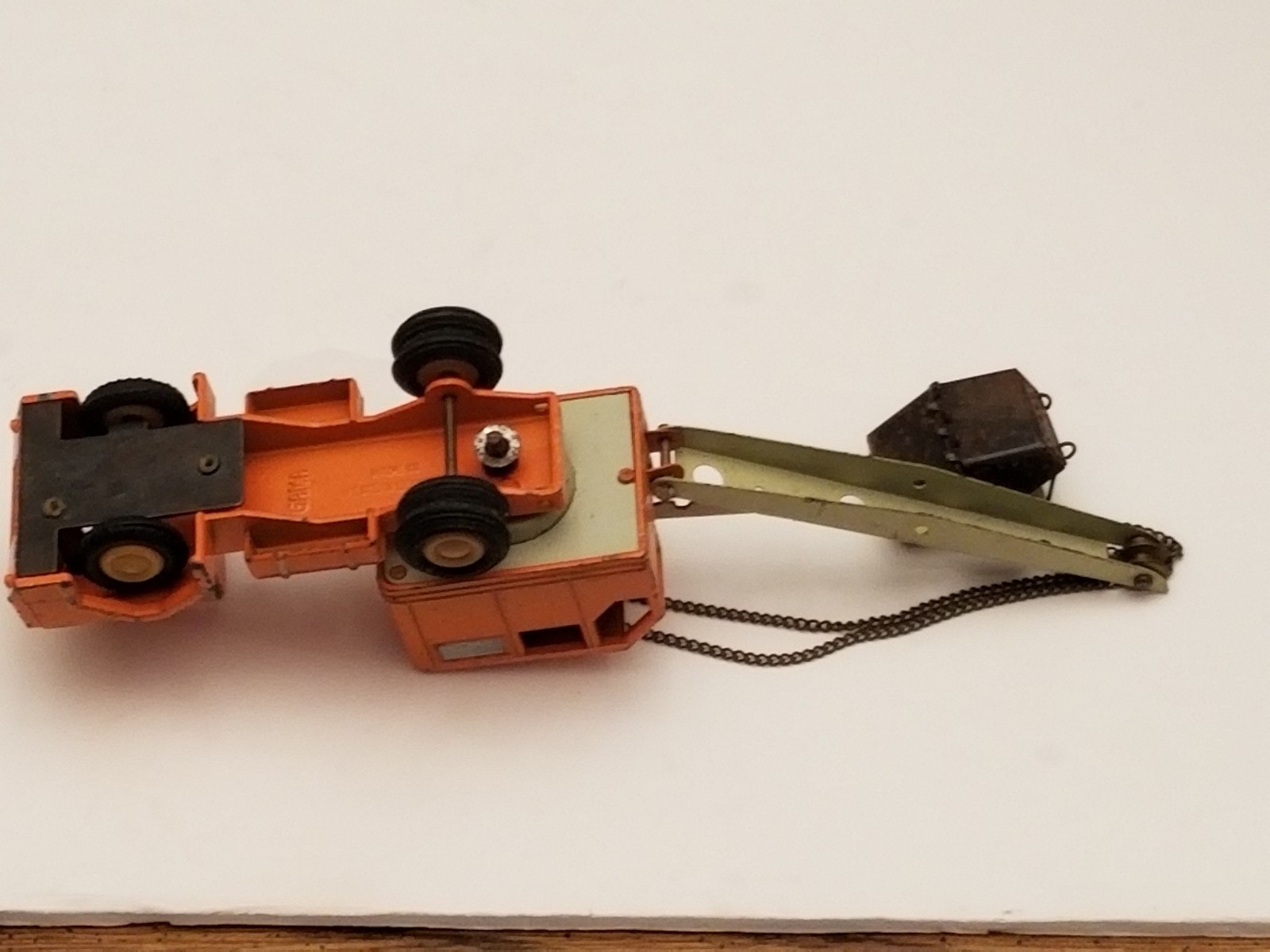 Vintage Gama West Germany Orange Clam Bucket Crane Truck C