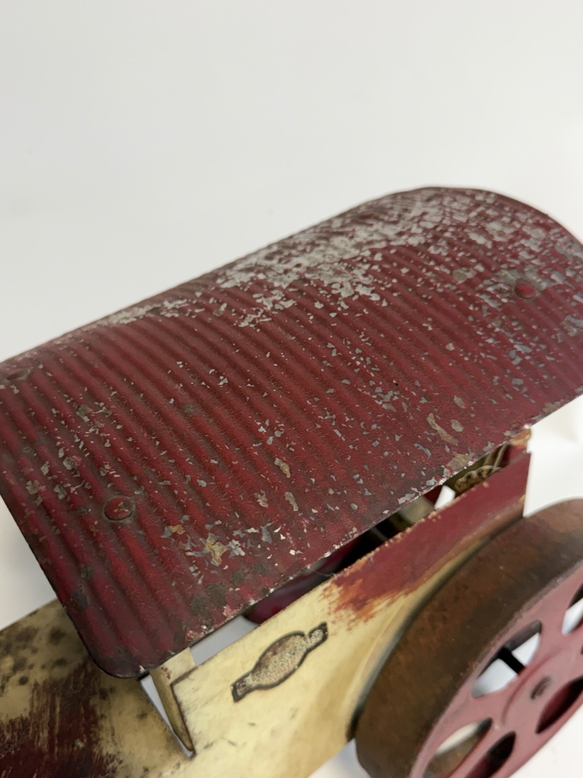 VINTAGE 1920s STEELCRAFT RIDE ON STEAM ROLLER ORIGINAL PAINT