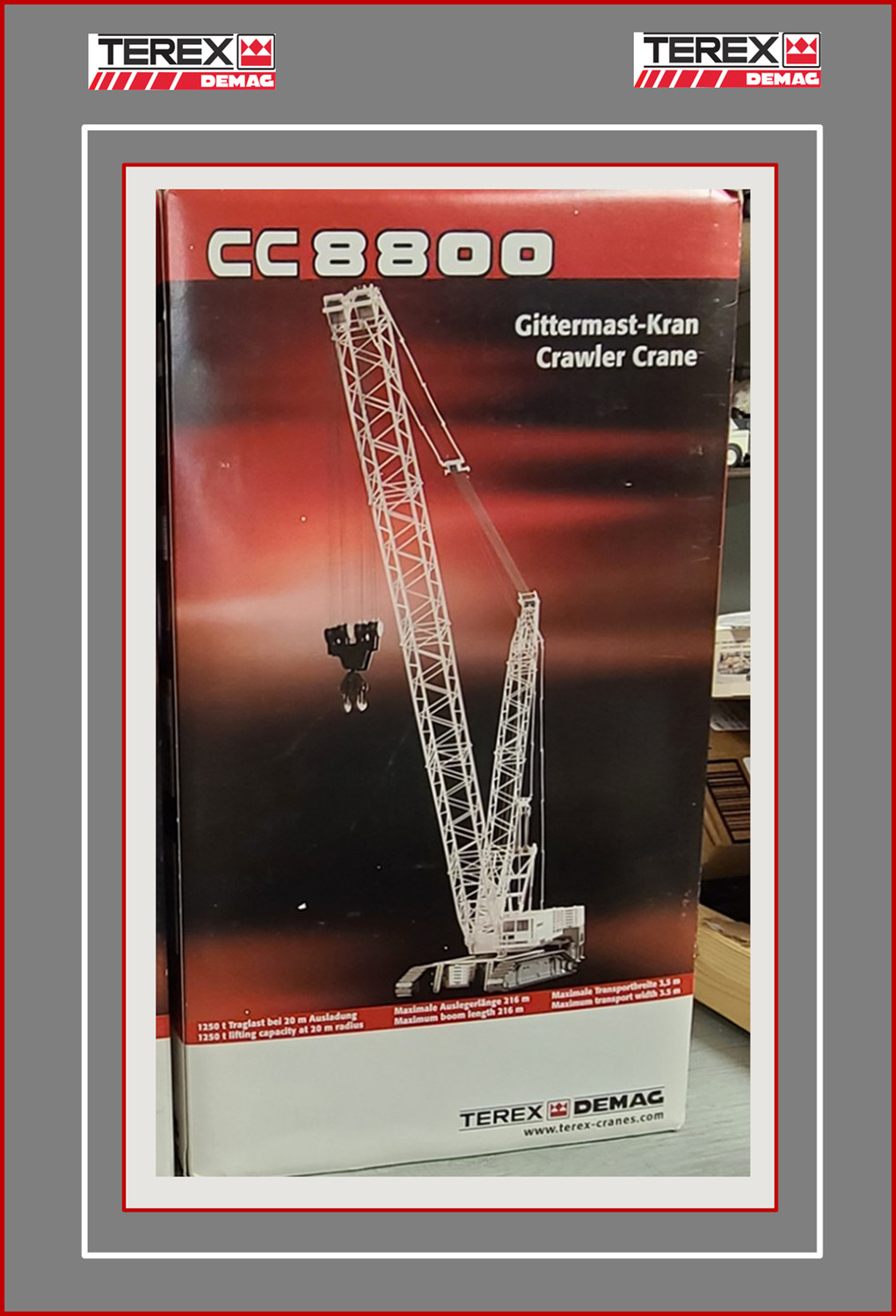 1/50 Conrad TEREX CC8800 Crawler Crane – w New “Pinned” Tracks $$$ SAVINGS
