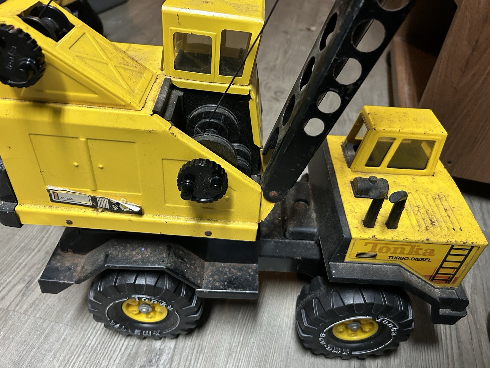 Vintage Tonka Turbo-Diesel Crane 54782 A *Missing Bucket/Scoop* Made In USA*