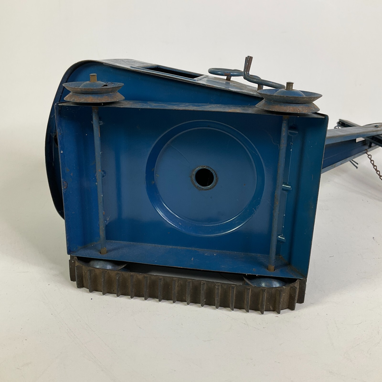 Vintage Structo Toys Pressed Steel Excavator Steam Shovel Toy Blue