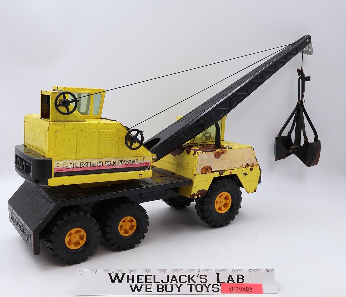 NYLINT MICHIGAN Crane Jumbo Shovel 1970s Pressed Steel Construction Vintage