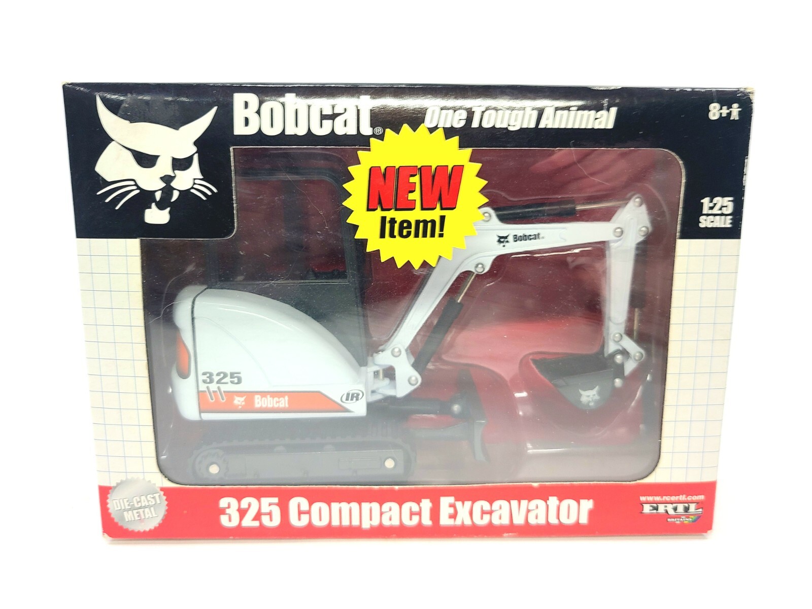 Bobcat X325 Compact Excavator – ERTL 1:25 Scale Diecast Model #12731 New