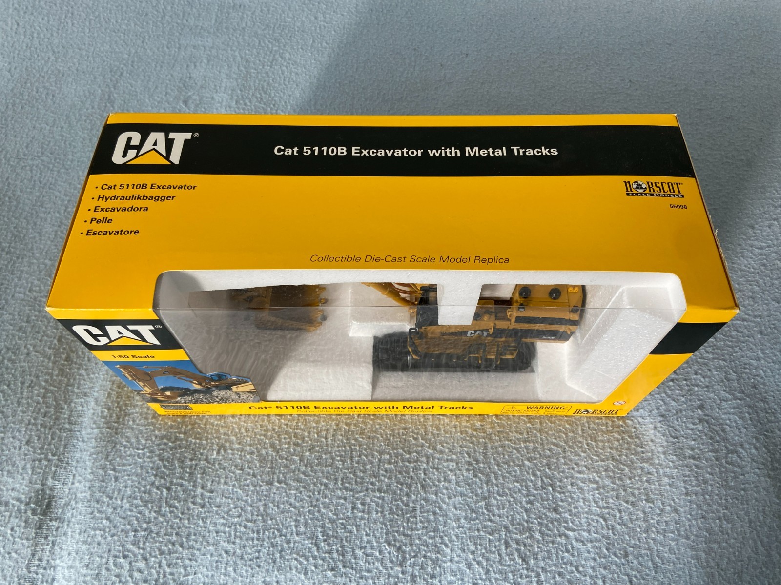 CAT 5110B Excavator 1:50 Diecast Norscot #55098 Metal Tracks NIB Sealed