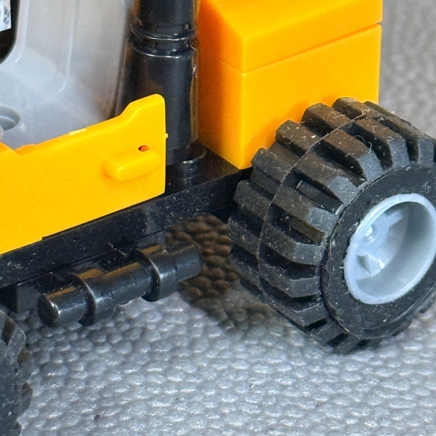 Mini Construction Vehicle Forklift Loader Building Block Toy Yellow Black