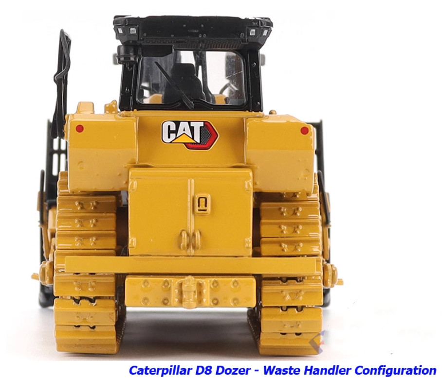 1:50 DM D8 Dozer Waste Handler Configuration Construction Machine Diecast Model
