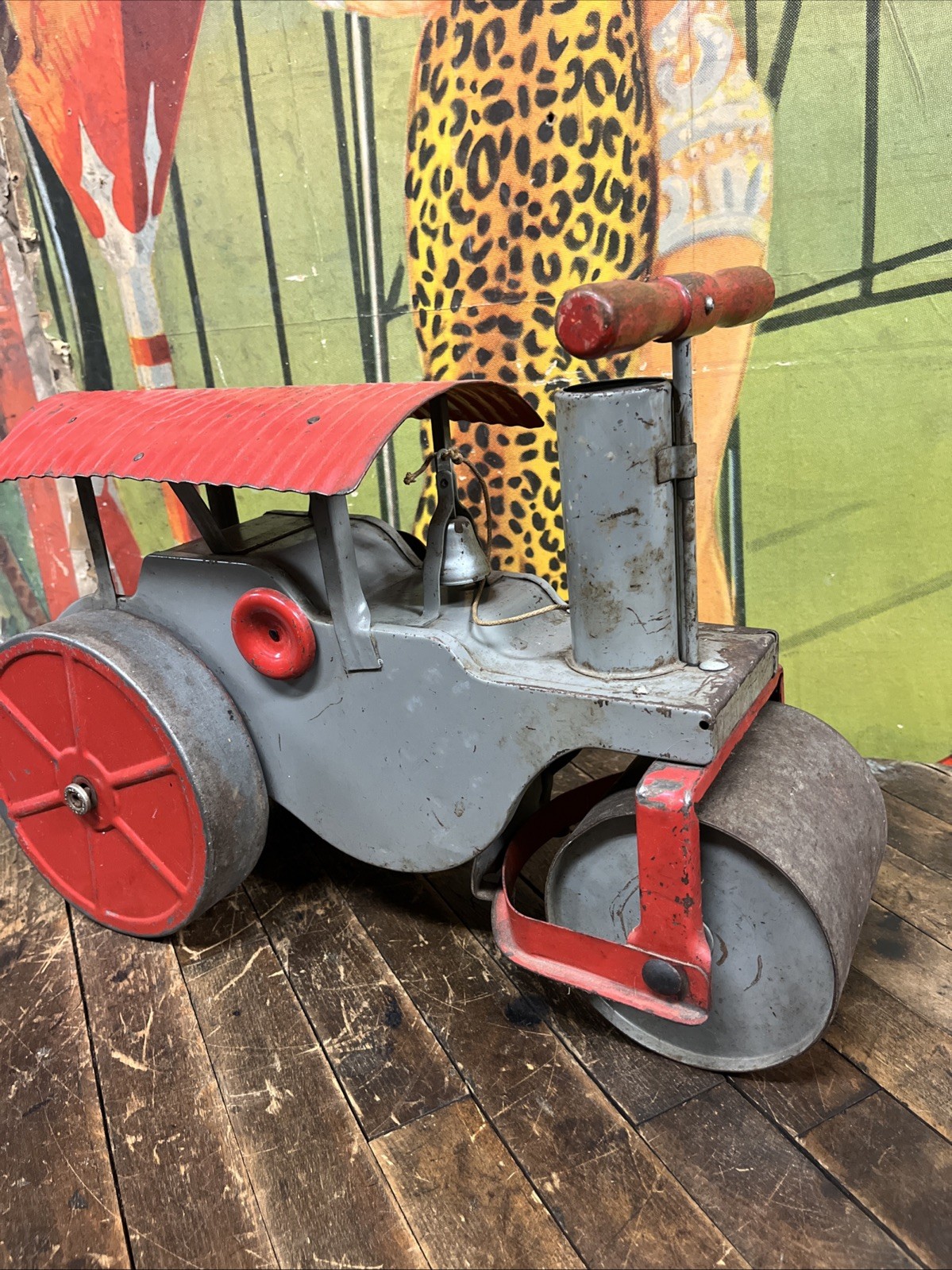 VINTAGE C. 1930 KEYSTONE RIDE ON STEAM ROLLER CONSTRUCTION STEELCRAFT WYANDOTTE