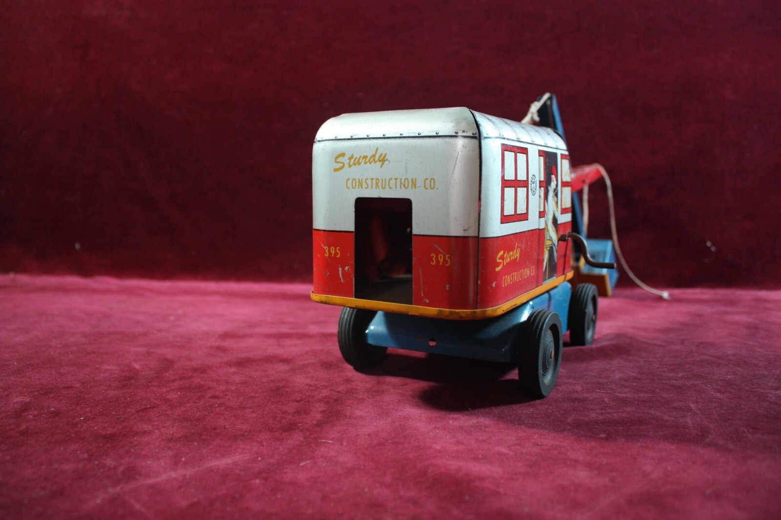* VINTAGE WYANDOTTE STURDY CONSTRUCTION CO. TIN PRESSED STEEL TOY STEAM SHOVEL *