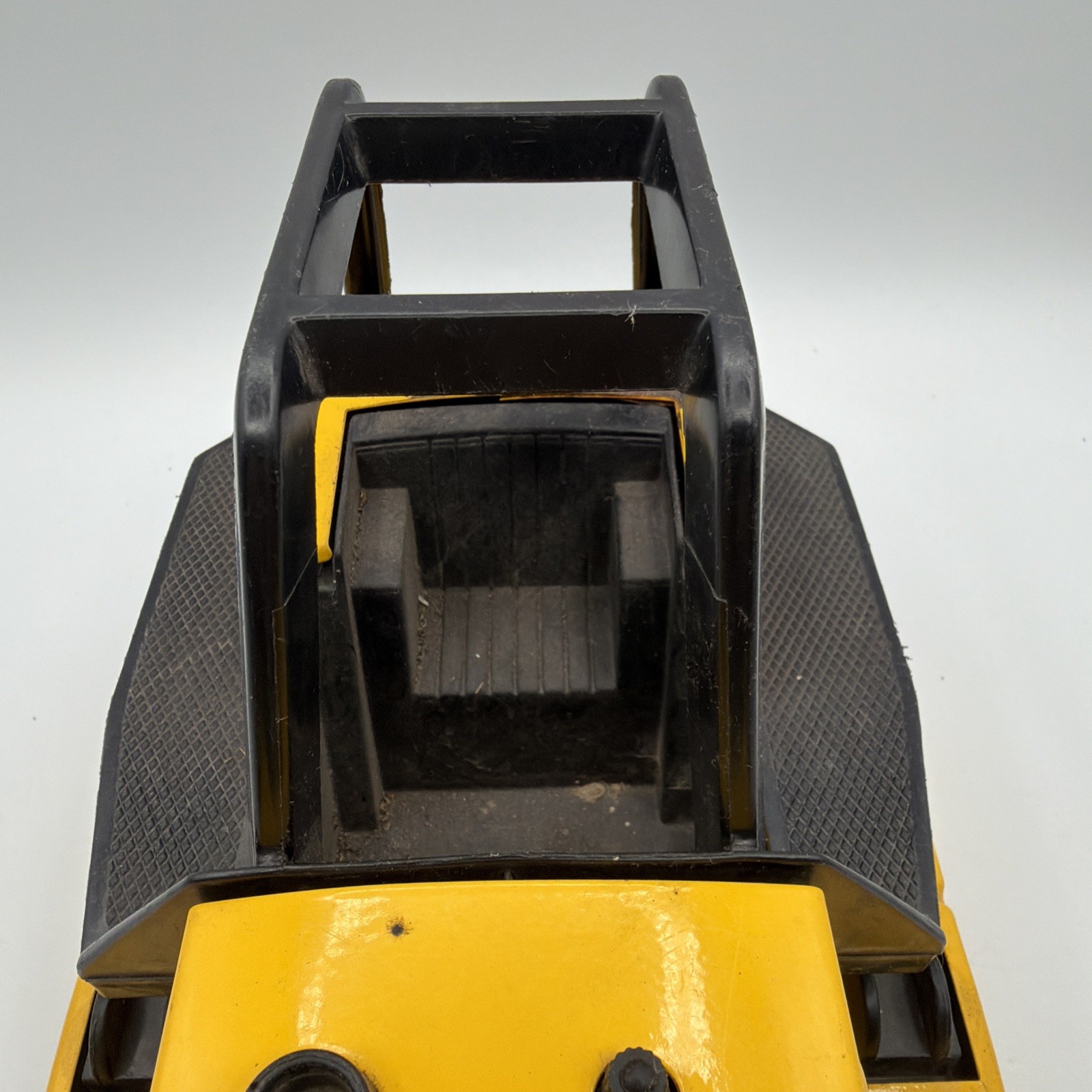 Vintage 1980s Tonka Trax Bulldozer Crawler: Pressed Steel Construction Toy 12″