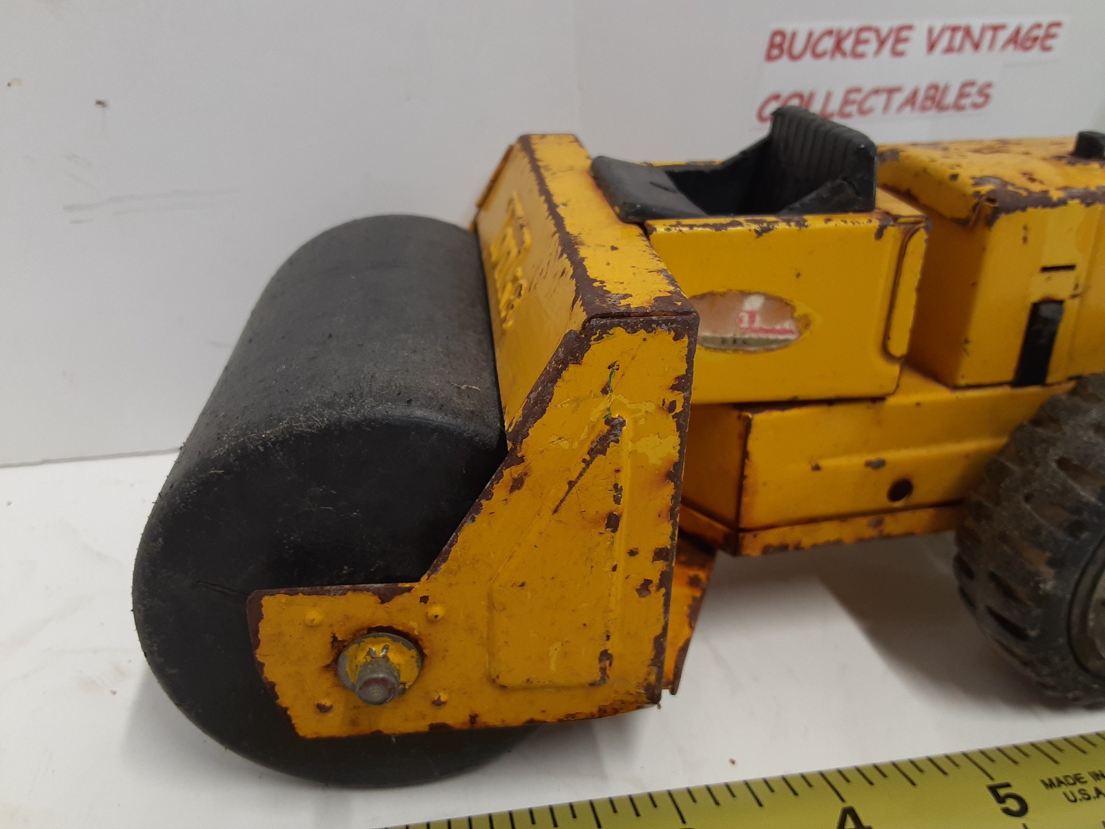 Vintage 8-1/2″ TONKA Road Roller Front Swivels 1970’s, To Restore/Parts