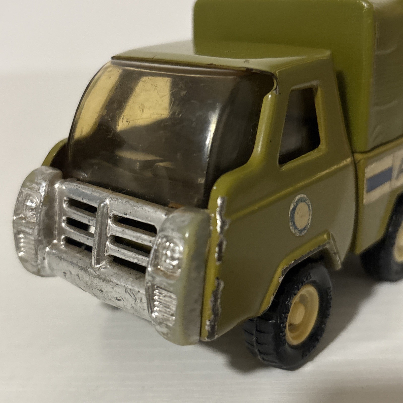Vintage 1970s Buddy L Military Army Truck Hong Kong Toy Metal 5″