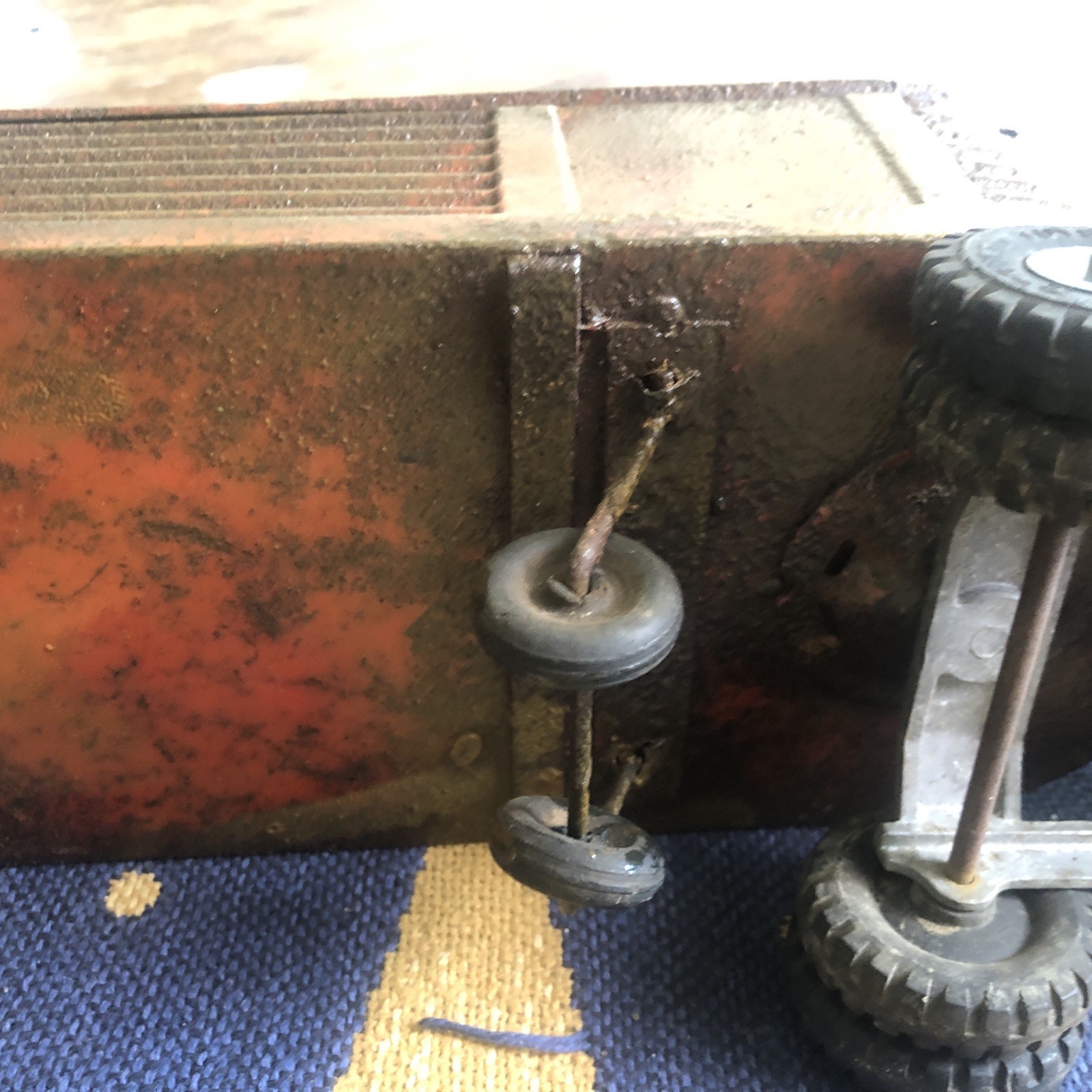 Vintage 1950’s Structo Steel Cargo Company Pressed Steel Semi Truck & Trail (16C