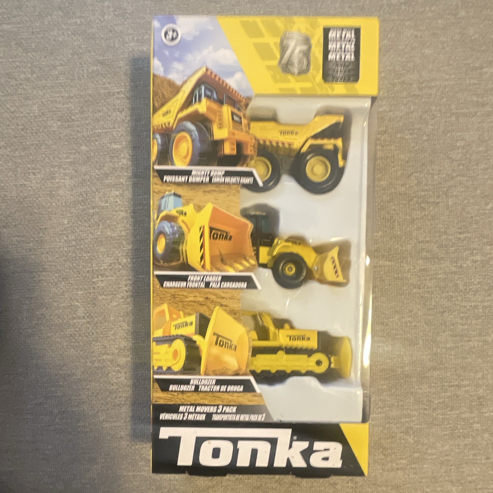 NEW Tonka – Metal Movers 3 pack – Mighty Dump Truck Front Loader & Bulldozer