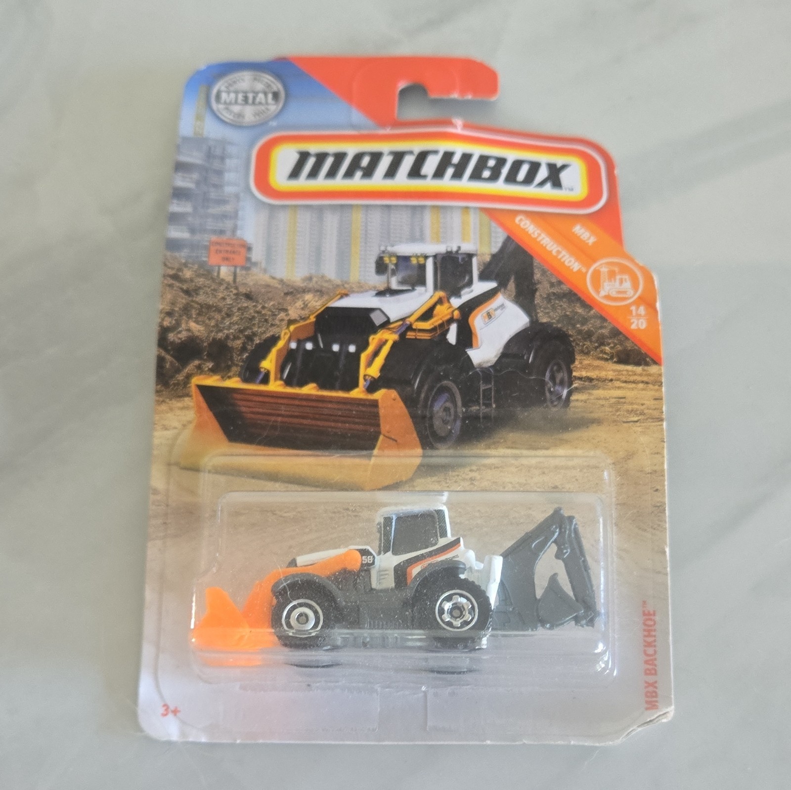 Matchbox MBX Backhoe MBX Construction 1:64 Diecast 2019 Unopened Box