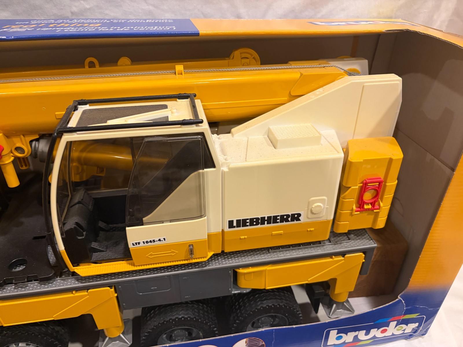Bruder MACK Scania Liebherr Crane Truck w/ Light & Sound w/Wood Block (Open Box)