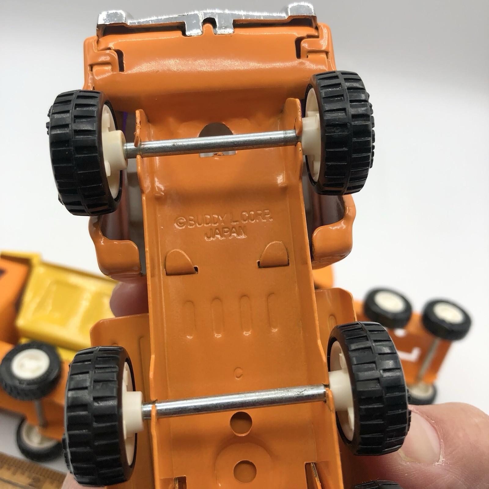 1970’s Buddy L Pressed Steel 4pc Construction Vehicle Set/ Pristine /b