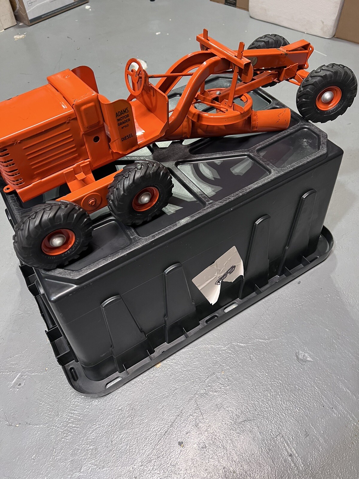 Vintage 1950’s 26″ Yellow-Orange Doepke Model Toys Adams Diesel Road Grader