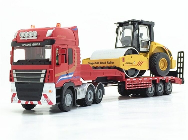 1:50 Diecast Alloy Trailer Model Road Roller Engineering Vehicle Toys Xmas Gifts
