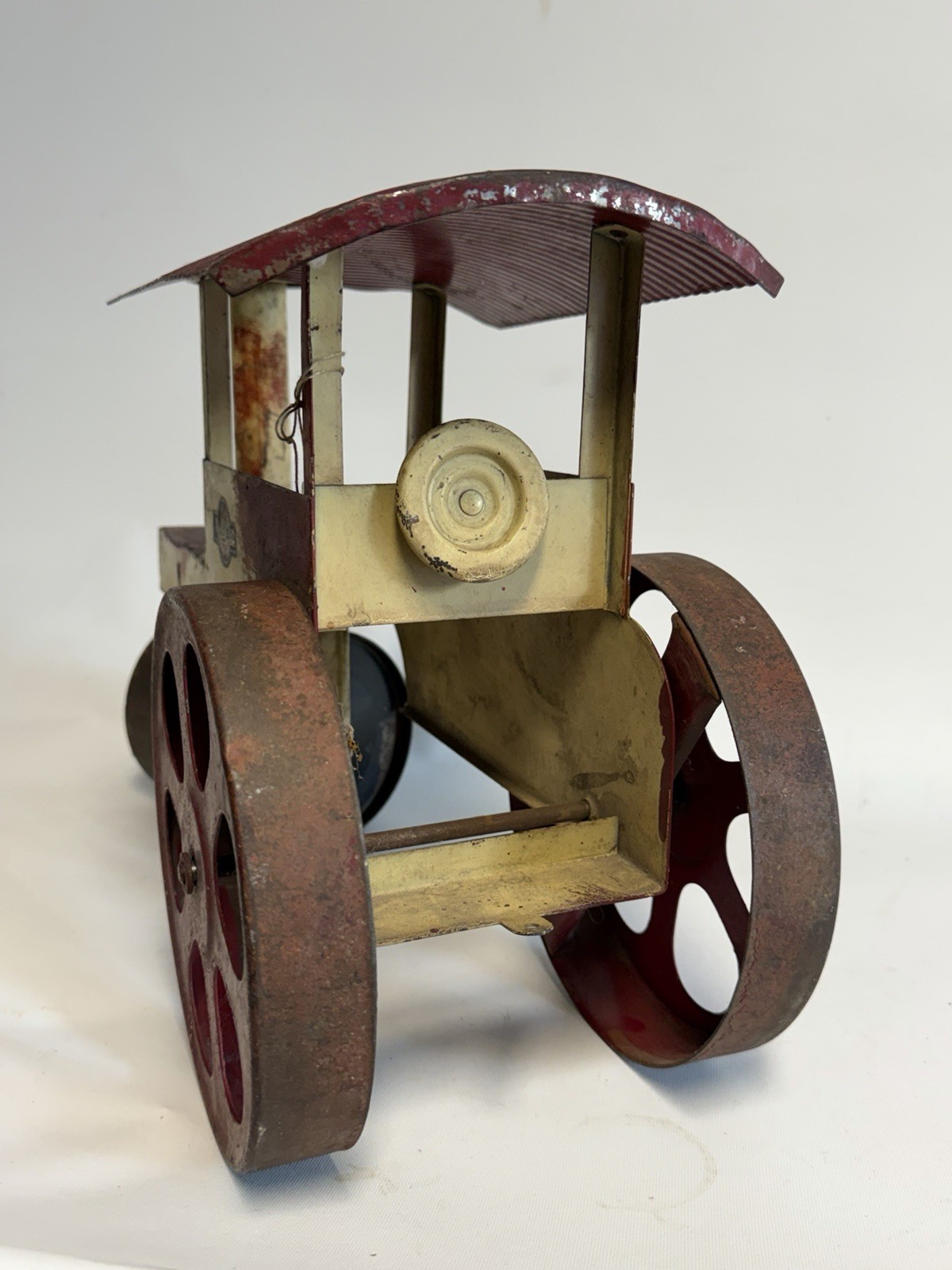 VINTAGE 1920s STEELCRAFT RIDE ON STEAM ROLLER ORIGINAL PAINT