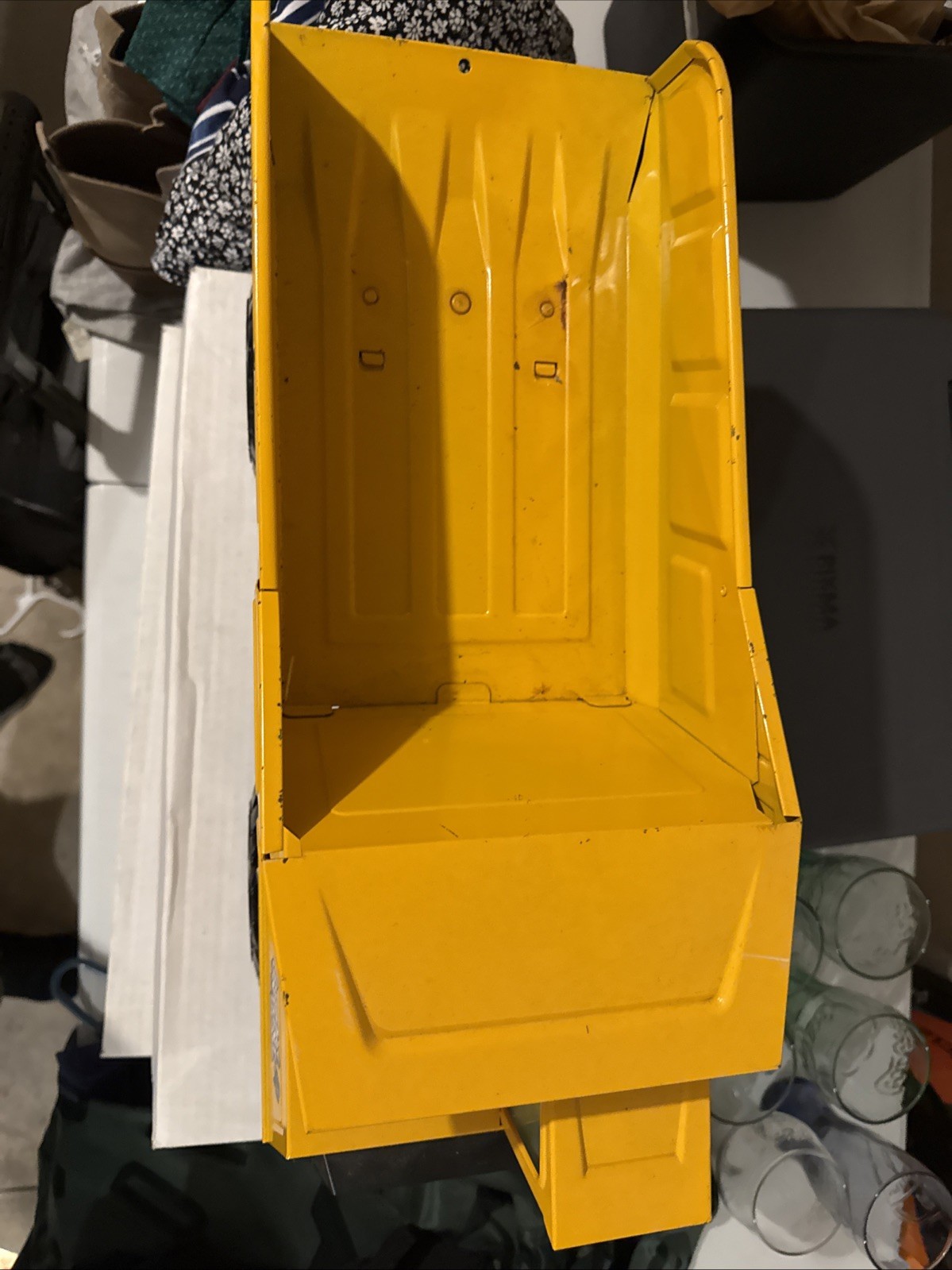 Vintage Nylint Jumbo Dump Truck Pressed Steel Yellow Toy Large Made USA Original