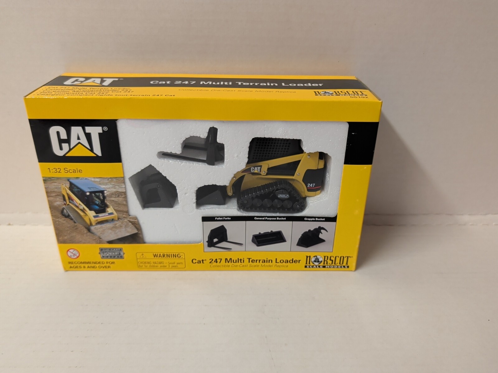 Norscot CAT 247 Multi-Terrain Loader Skid Steer 1/32 Die-Cast Scale 55102