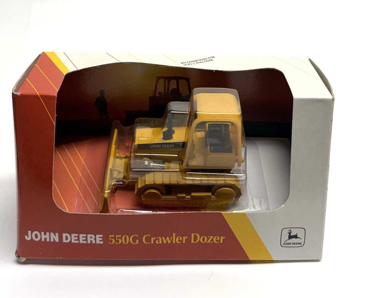 VINTAGE NOS ERTL John Deere Crawler Dozer 550G in Package 1:64 Scale Replica Toy