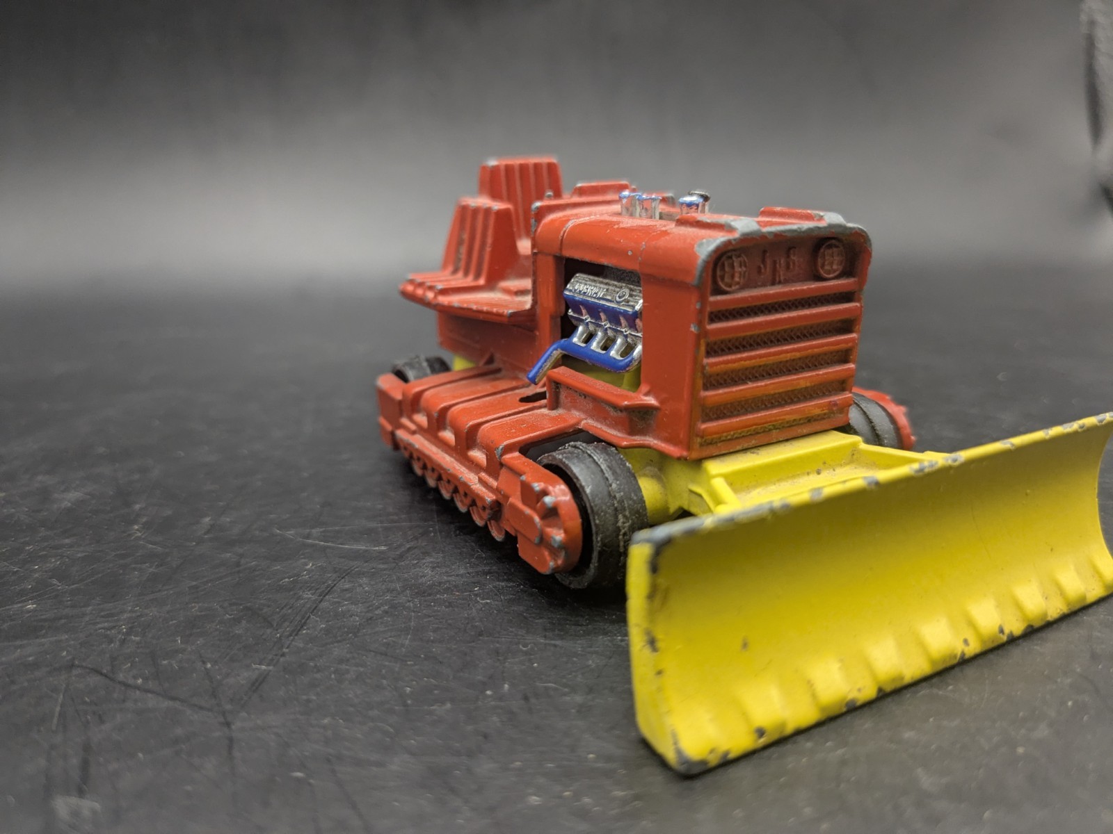 Vintage 1974 Matchbox Die Cast Metal Super Kings K-23 Super Bulldozer Lesney