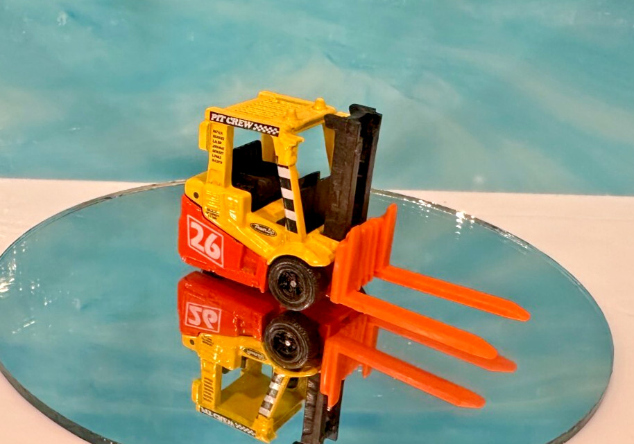 Fork Lift, Power Lift, Pit Crew, Matchbox, 2006 Mattel Inc, MB704 Yellow/Orange