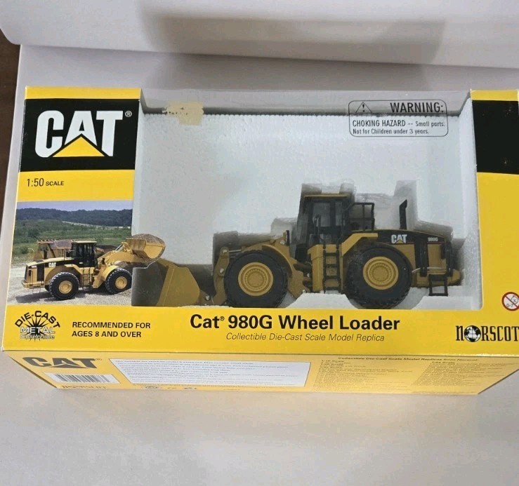 New In Box CAT 980G Wheel Loader – Norscot Models 1:50 Free Shipping