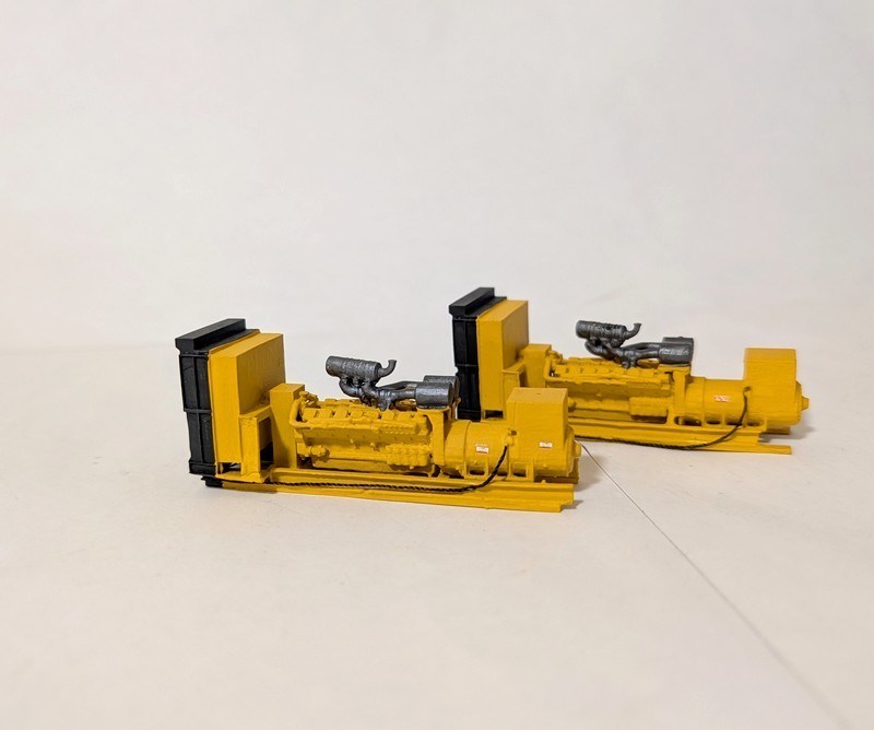 Custom Built 1/87 HO Scale Industrial Diesel Generator. 3D Printed Resin Models
