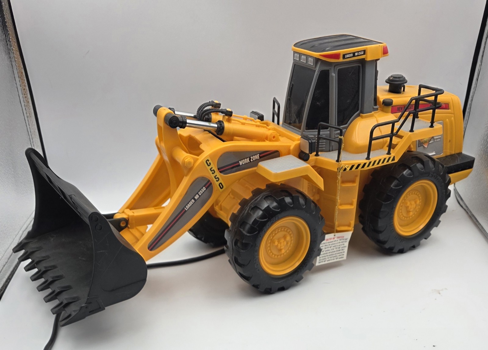 Vtg Power Horse Electronic Construction Toy Wheel Loader Work Zone C550 Model
