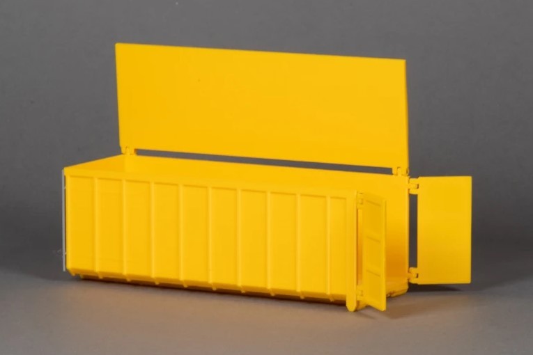 MSM – yellow construction accessory – 40m3 container with lid…