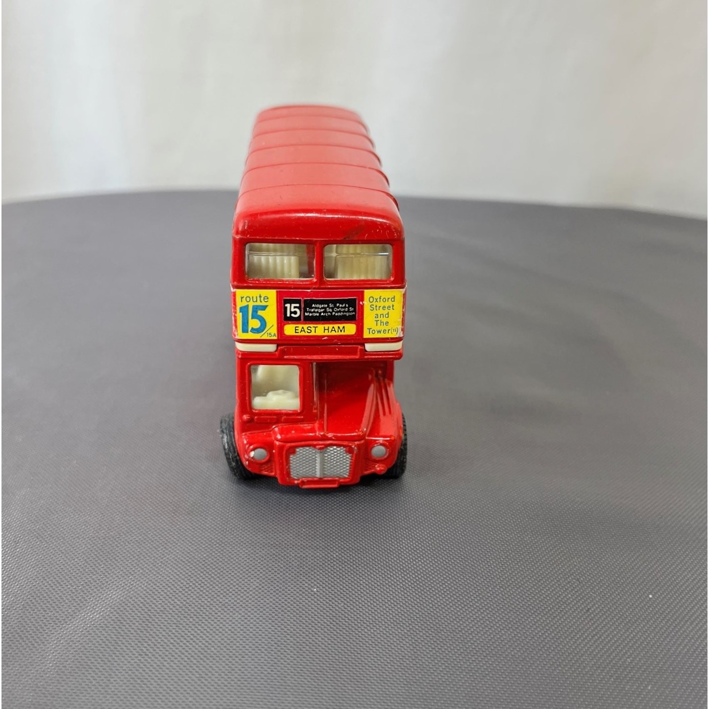 Double Decker Red Bus Corgi London Transport Standard Newspaper 15 East Ham VTG