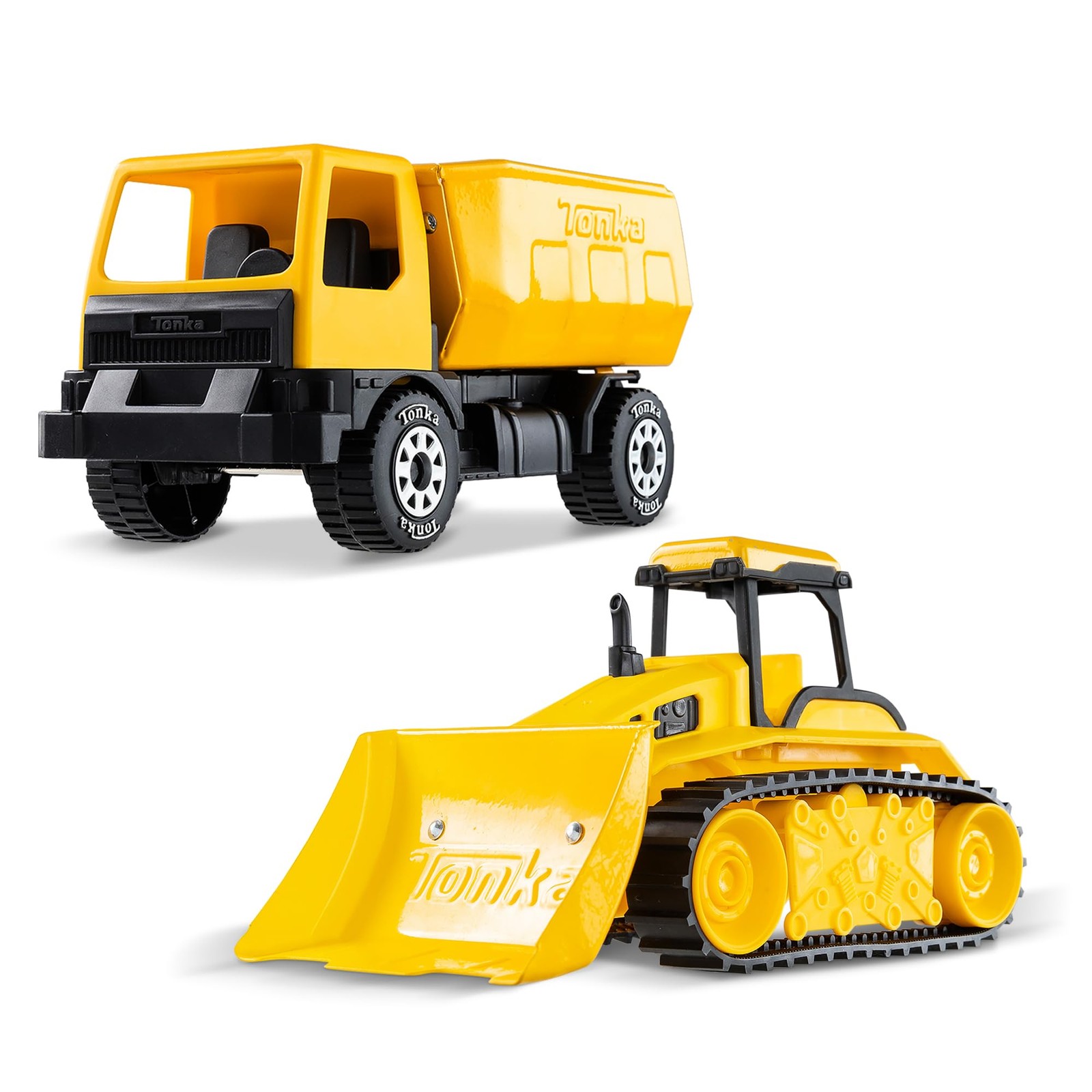 – Steel Classics Giga Series – Dump Truck & Bulldozer, 2-Pack