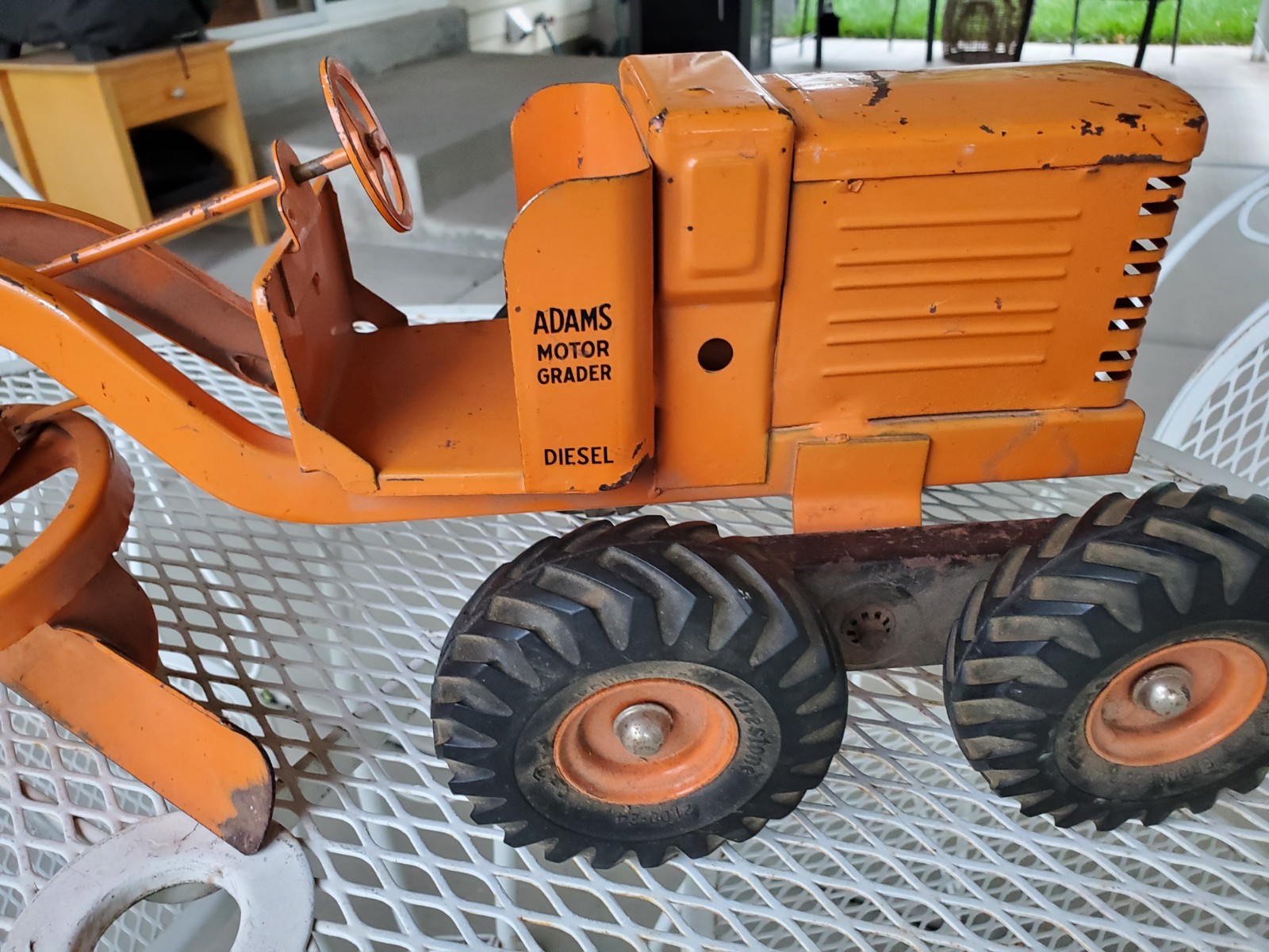 Doepke Model Toys Adams Road Grader Diesel Motor Steel 1950’s Vintage