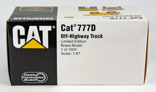 Classic Construction Models Brass CAT 777D Off-Highway Truck Limited – #49/1000