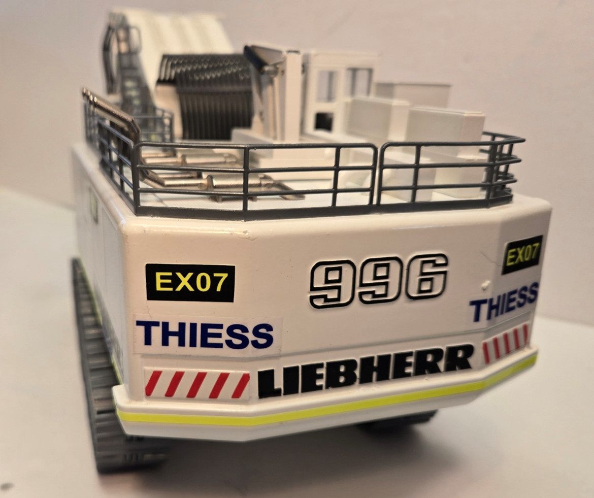 1/50 CUSTOM Liebherr R996 Mining Backhoe in THIESS Mining colors – FREE SHIPPING
