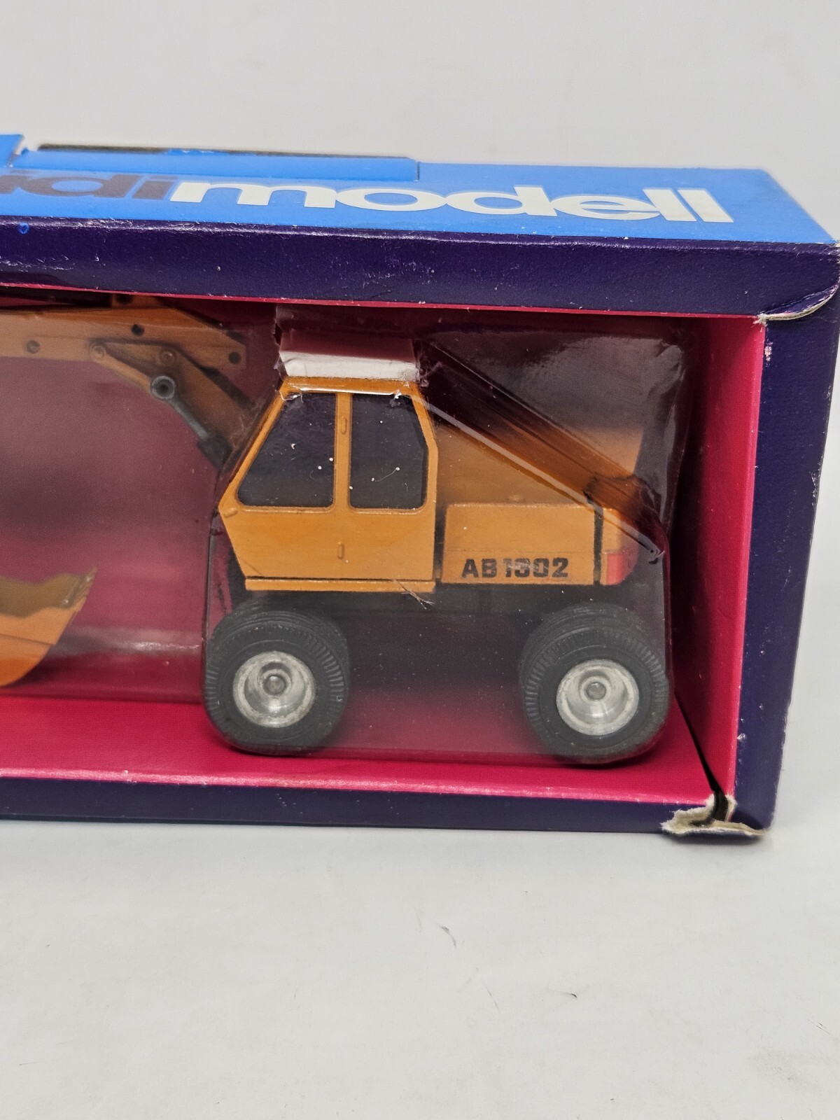 Vtg GESCHA MIDI MODELL Type 290 ATLAS AB1302 1:50 EXCAVATOR w/BOX~W. GERMANY
