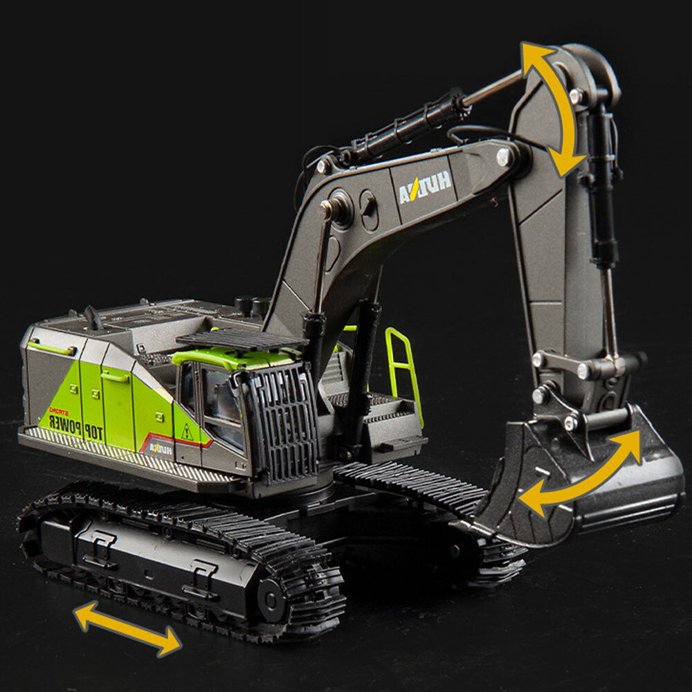 Excavator Toy Model Construction Vehicle Diecast Toy Excavator Collection Green