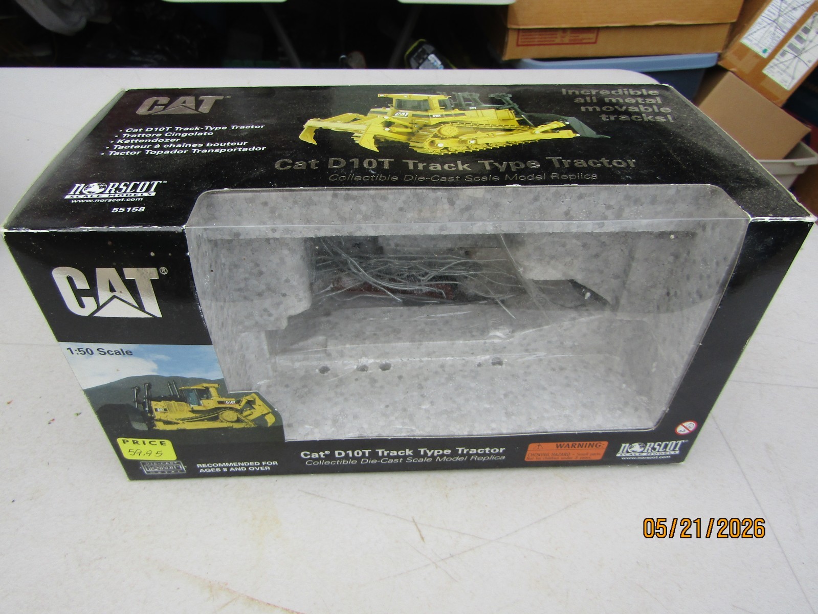 Norscot Scale Models 1:50 Cat D10T Track Type Tractor Bulldozer BOX ONLY 55158