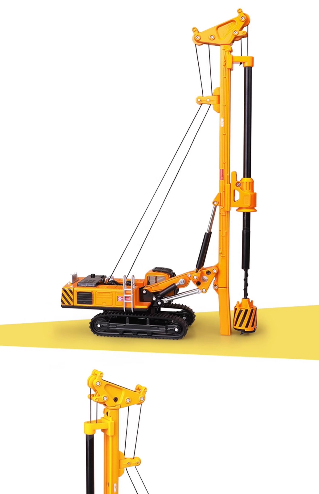 1:64 KDW Rotary Drilling Rig Construction Machine Equipment Diecast Model