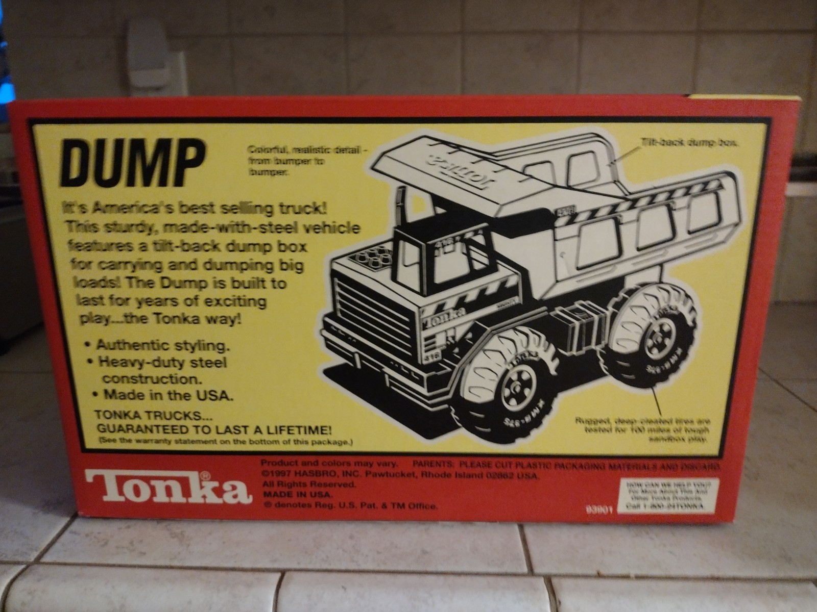 Tonka Mighty Dump Truck Pressed Steel Assortment #3901, 1997 VTG. BRAND NEW