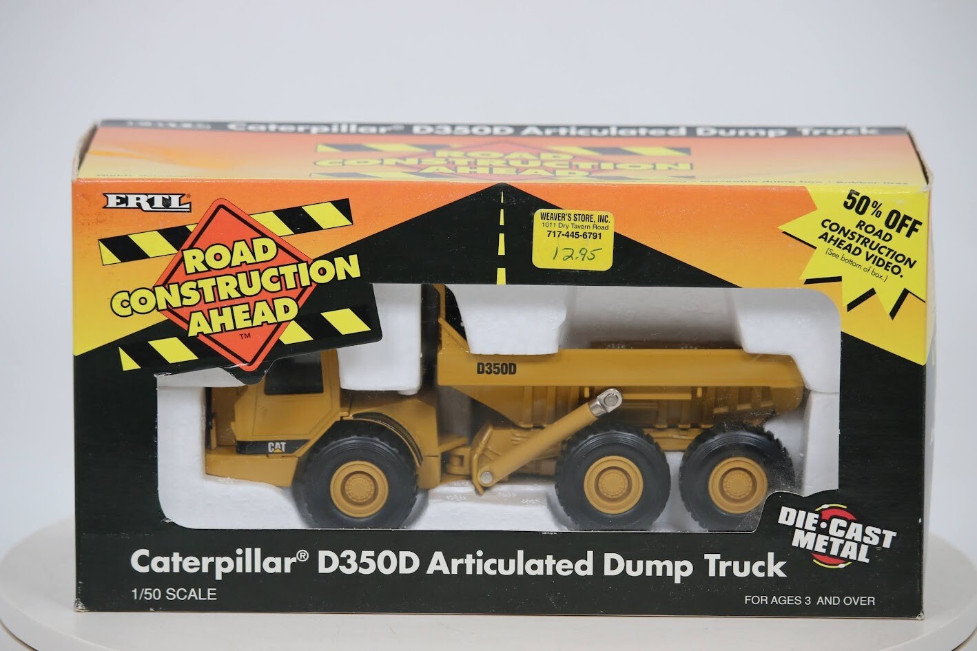 ERTL 1:50 Scale Caterpillar D350D Articulated Dump Truck Die-Cast NOS w/ Box