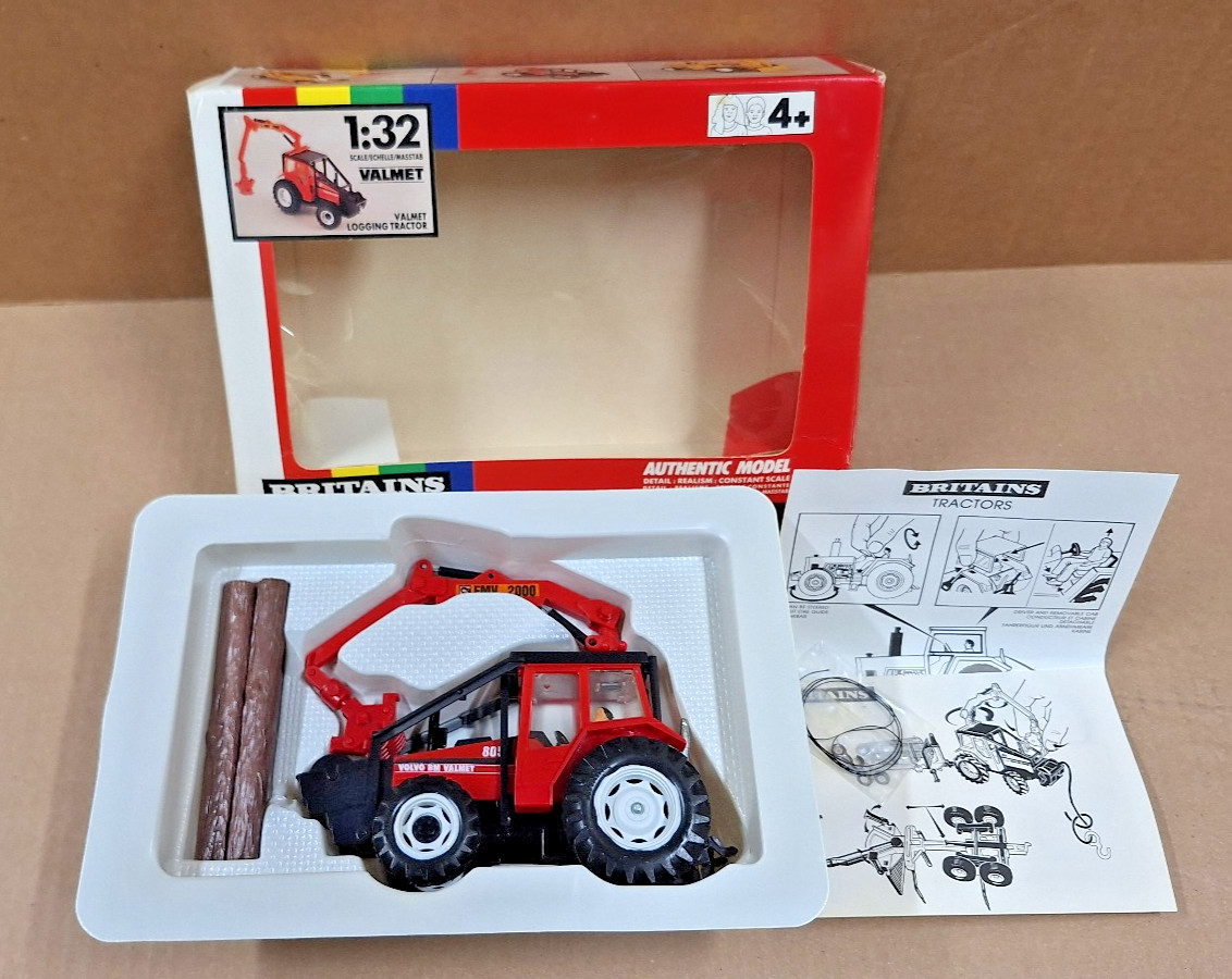 Britains Volvo BM Valmet 805 Logging Tractor 1:32 Scale New in Box 9516