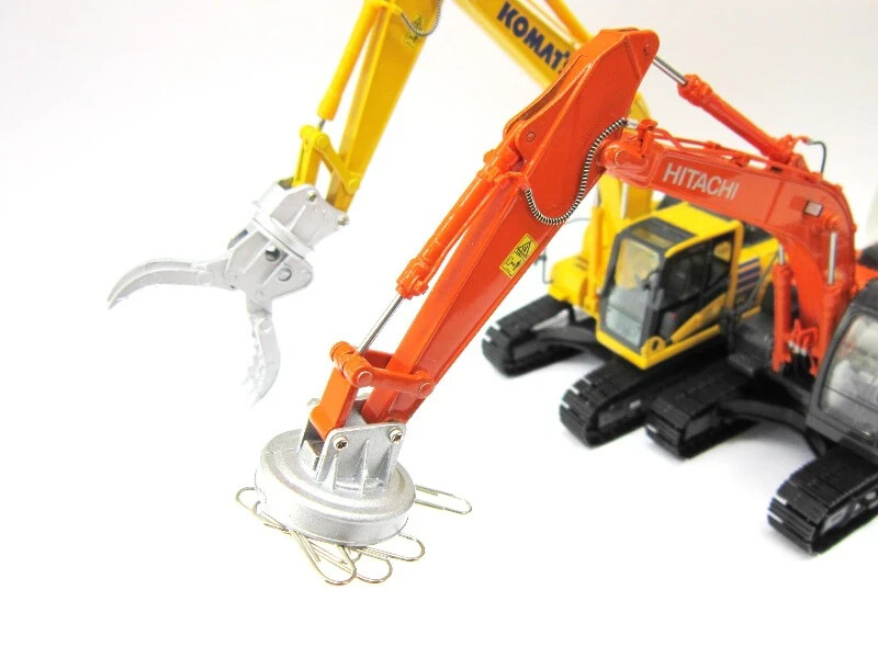 1/50 Scale Excavator Attachments Set Magnet & Rotating Fork Custom Parts