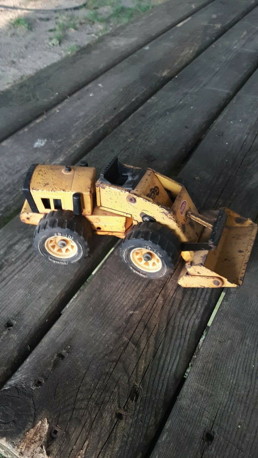 Vintage Tonka Pressed Steel Front End Loader Orange Truck XR-101 Tires 52900