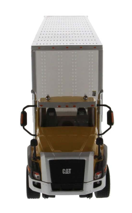 Diecast Masters 85666 Cat CT660 with Cat Mural Trailers 1/50 Scale Model
