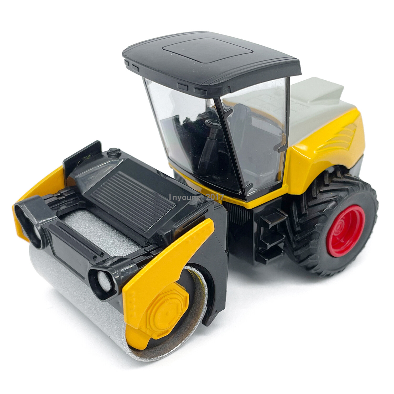 3.9″ Road Roller Toy Model Metal Diecast Construction Vehicle Pull Back Cars